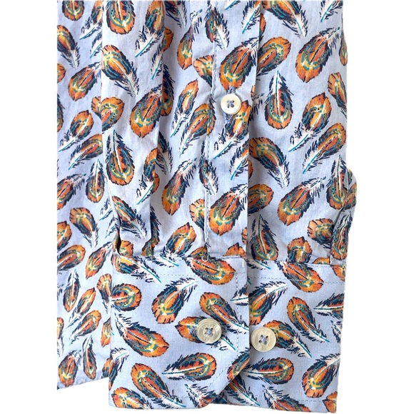 Alan Flusser Custom Tailored Casual Dress Shirt 100% Cotton; Men’s Lg; Neck 16.5 - Picture 3 of 10